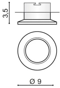 Azzardo AZ1482 - Lampă încastrată ADAMO 1xGU10/50W/230V