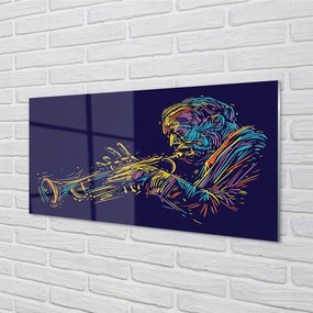 Tablouri acrilice om trompetă