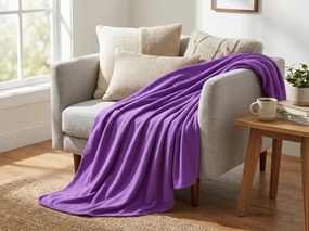 Patura fleece FLEORA, ametistova Dimensiune: 180 x 200 cm