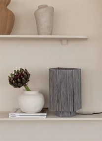Veioza/Lampa Eco din Rafie, Panama octogon L, gri