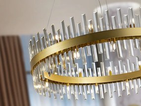 Lustra rotunda cu cristale din sticla Grace D110 auriu