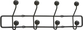 Cuier perete UDO, negru, metal, 52x5x15 cm