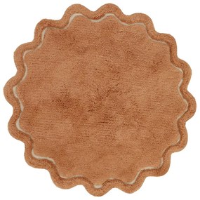 Covor cărămiziu lavabil țesut manual rotund din bumbac ø 110 cm Sweet April Toffee – Nattiot