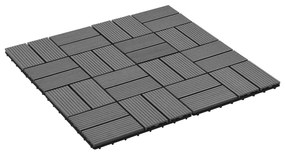 Placi de podea, 11 buc., gri, 30 x 30 cm, 1 mp, WPC Gri, 11, Model 3