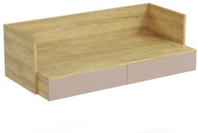 Birou modular Mobius S2 natur/roz – H38