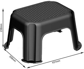 Scaun negru Basic - Rotho