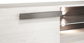 Masă tv Blanco 10, 128 cm cu sertar - pin de zăpadă / new grey