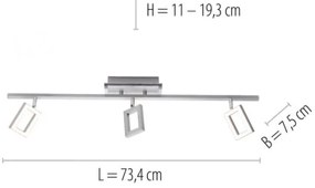 Spot LED INIGO 3xLED/4,2W/230V Paul Neuhaus 6959-55
