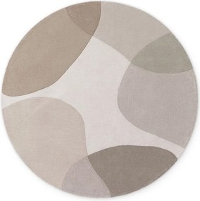 Covor bej țesut manual rotund din lână ø 200 cm Hackney Clarissa – Ted Baker