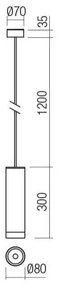 Pendul LED de exterior KLOU LED/9W/230V IP54 alb Redo 90570