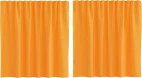 vidaXL Perdele Voile cu Bucle 2 buc Portocaliu 140x140 cm