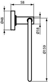 Inel prosop Ideal Standard IOM, negru mat - A9130XG