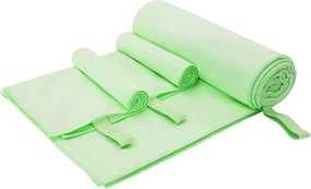 vidaXL Set de Prosoape Sport 3 pcs Verde Poliester și poliamidă