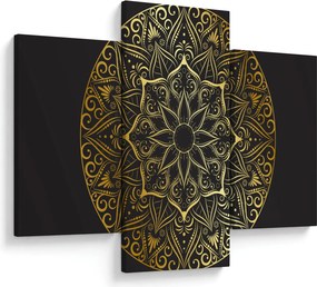 Tablou abstracției aurii (90x60 cm)