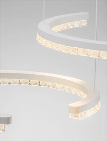 Lustra circulara aluminiu alb GREAMY D-93cm