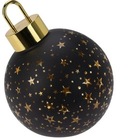 Ornament de Crăciun LED Xmas Ball negru, diametru 15 cm