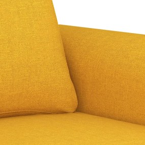 Canapea cu 3 locuri, galben deschis, 180 cm, material textil Galben deschis, 212 x 77 x 80 cm