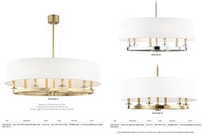 Candelabru LUX DURHAM, nichel lucios, abajur oval