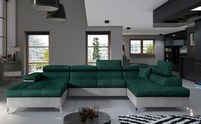 Canapea modulara, extensibila, cu spatiu pentru depozitare, 345x202x90 cm, Eduardo R02, Eltap (Culoare: Gri deschis / Monolith 84)