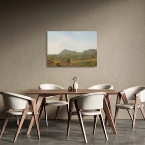 Tablou pe sticlă - Simon Denis,  View Near Naples, reproducere (70x50 cm)