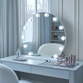 Oglindă LED HOLLYWOOD White 50 cm