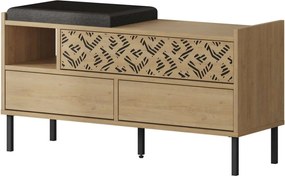 Pantofar HEATON, stejar safir/gri inchis, PAL melaminat, 110x37x56 cm