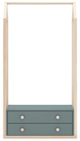 Șifonier de copii verde prăfuit deschis 80x170x40 cm Esteban – Marckeric