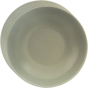 Orion Set de farfurii adânci din ceramică Greenish20,5 cm, 6 bucăți