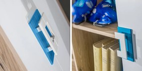 Mobilier cameră studenți Monella VI (stejar deschis + alb) . 1104469