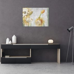 Tablou - Cactuși înfloriți (70x50 cm)