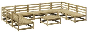 3299595 vidaXL Set canapea de grădină, 10 piese, lemn de pin tratat