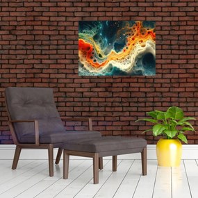 Tablou pe sticlă - Abstracție modernă (70x50 cm)