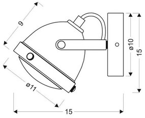 Aplică perete spot FRODO 1xGU10/40W/230V