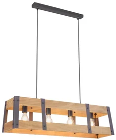 Leuchten Direkt 15721-79 - Lustră pe cablu CRATE 4xE27/60W/230V