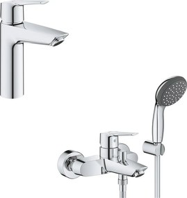 Set baterie lavoar baterie cada - dus si set de dus Grohe Start crom