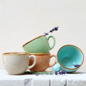 Cana Gardena din ceramica crem 9 cm