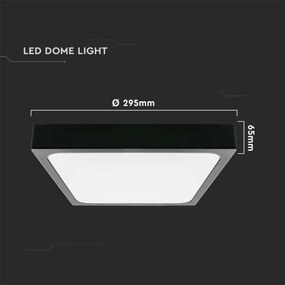 Plafonieră LED pentru baie LED/24W/230V 6500K IP44 neagră