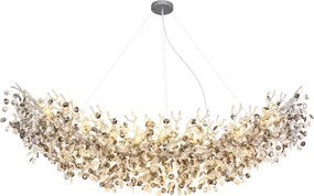 Globo 64138H4S - Candelabru suspendat pe cablu QUEENA 16xE14/40W/230V argintiu