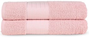 Prosoape roz 2 buc. din bumbac din frotir 70x140 cm – Good Morning