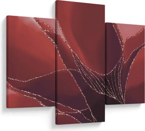 Tablou - Floare abstractă roșie N⁰2 (90x60 cm)
