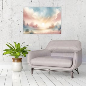 Tablou pe sticlă - Peisaj elegant (70x50 cm)