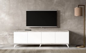 Comodă TV lemn masiv Concrete 3/4 uși - 4