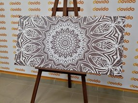 Tablou Mandala armonie pe un fundal maro
