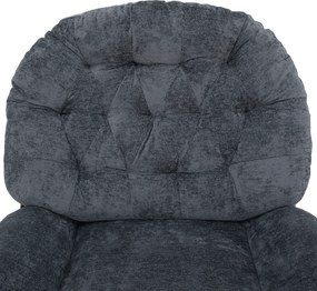 Scaun pivotant de lux, cu balansare, gri, DELMOR