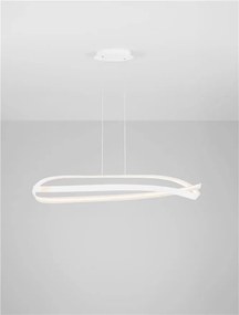 Lustra suspendata LED CCT OLIA aluminiu alb