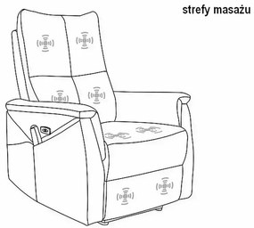 Fotoliu recliner cu functie de masaj Neptun M bej Brego34