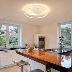 Brilagi - Plafonieră LED dimabilă TWISTER, 75W, 230V, Ø 70 cm, albă + telecomandă