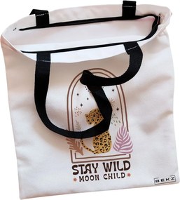 Sacosa de Panza pentru Cumparaturi, Geanta Tote, Boho Style 2, Cu fermoar, 38x34.5 cm, Alba, BEKZ®