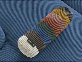 Colțar albastru cu tapițerie din catifea reiată Belair – Bobochic Paris