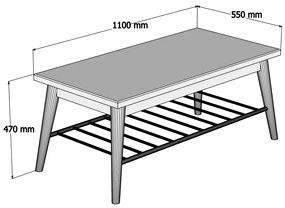 Măsuță de cafea Sakura Walnut